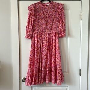 Karlie Smocked Midi Dress